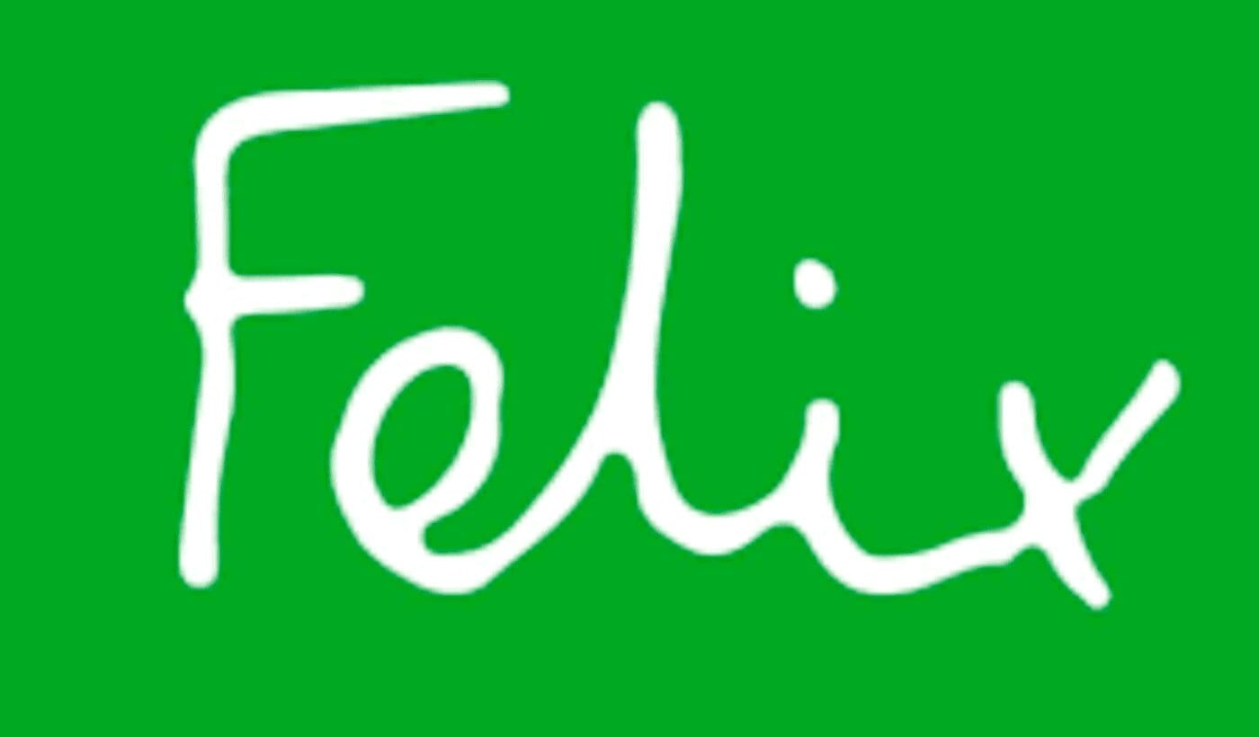 White handwritten "Felix" on green background